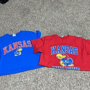 Two KU T-shirts